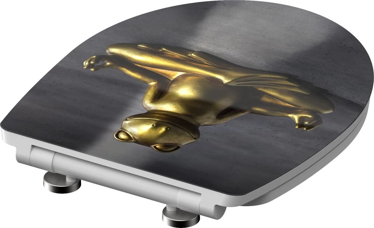 SCHÜTTE WC-Bril 82581 RELAXING FROG - High Gloss - Duroplast - Soft Close - Afklikbaar - RVS-Scharnieren - Decor - 1-zijdige Print - Afbeelding 9