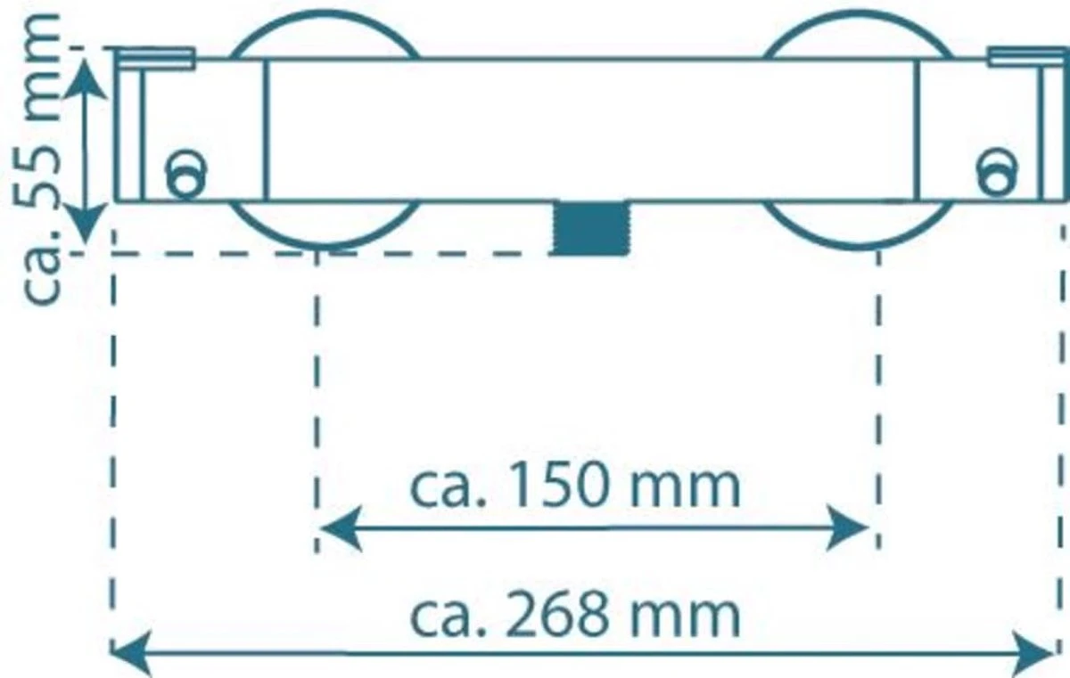 SCHÜTTE London Thermostatische Douchekraan - Hartafstand 150 Mm - Chroom - Afbeelding 10