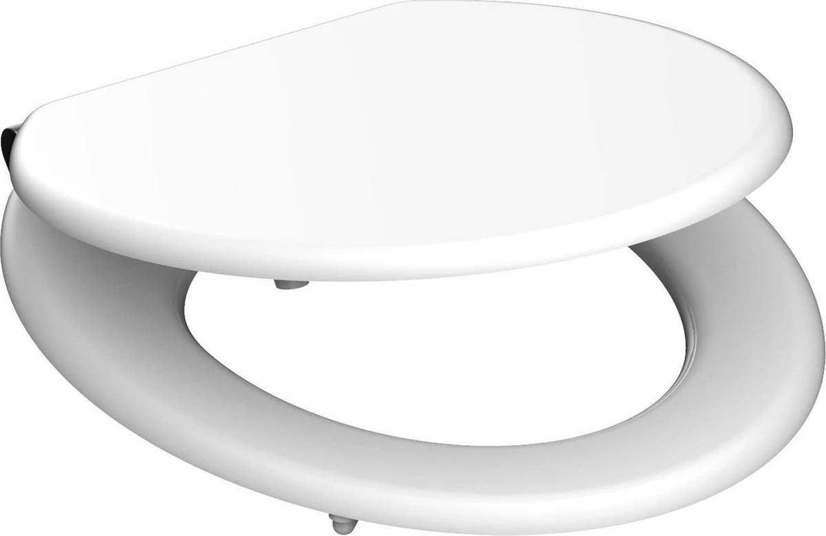 SCHÜTTE WC-Bril 84100 WHITE - MDF-Hout - Soft Close - Verchroomde Scharnieren - Gelakt - Wit - Afbeelding 5