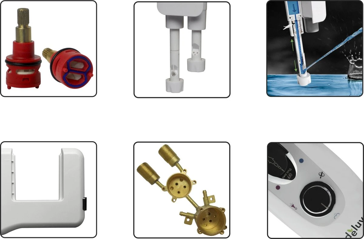 Deluy Platinum Series - Bidet Met Warm Water - QuickRelease Functie - Dubbele Sproeikop En Zelfreiningsfunctie - Hygiënisch Alternatief Voor Toiletpapier - Afbeelding 5