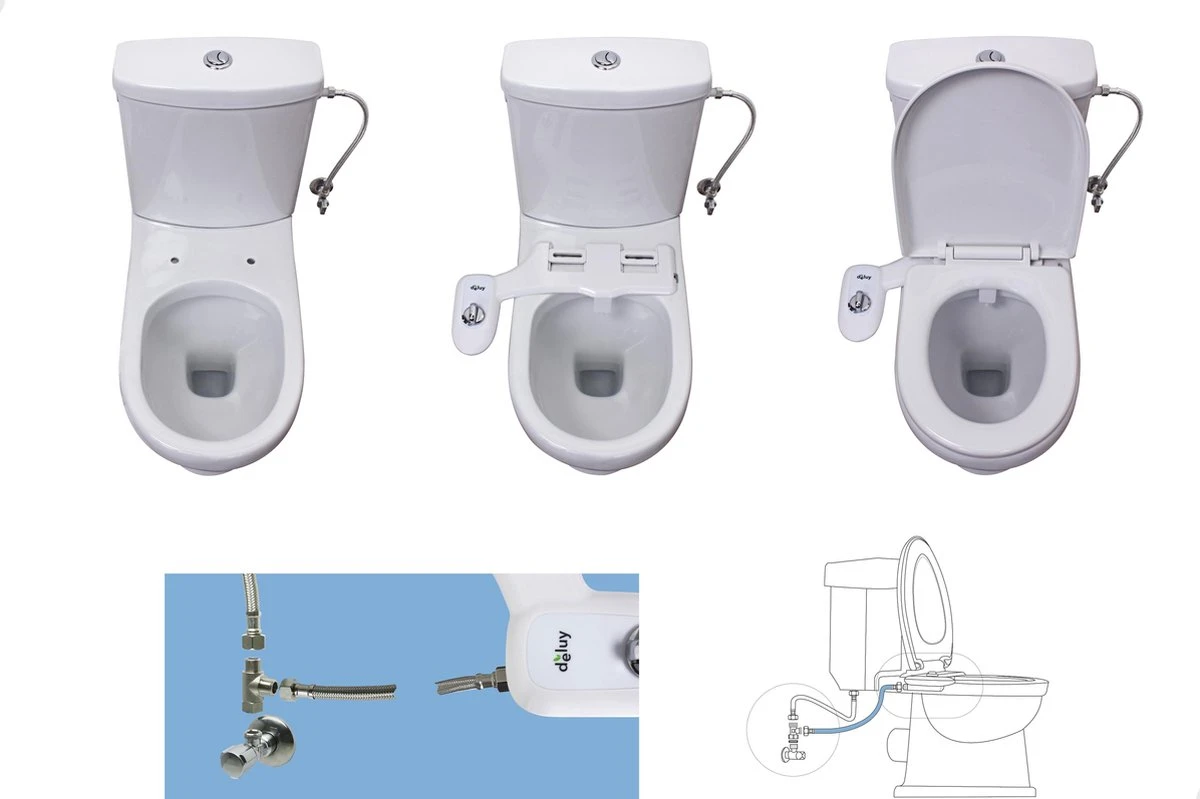Deluy Chrome Series - Bidet Met Koud Water - QuickRelease Functie - Enkele Sproeikop - Hygiënisch Alternatief Voor Toiletpapier - Afbeelding 6
