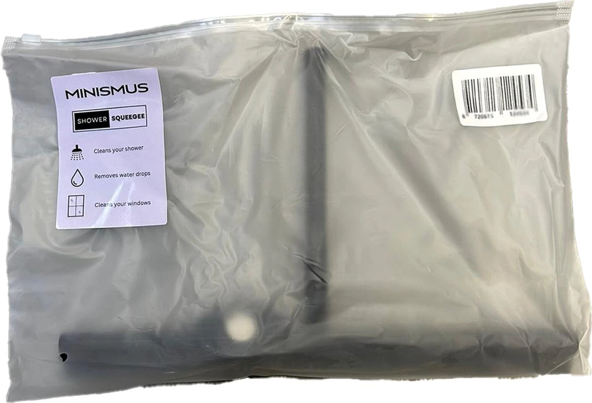 Minismus Extra Brede Douchewisser Met Ophanghaak - Raamwisser - Silicone Douchetrekker Badkamer - 33 Cm Breed - Zwart - Afbeelding 6