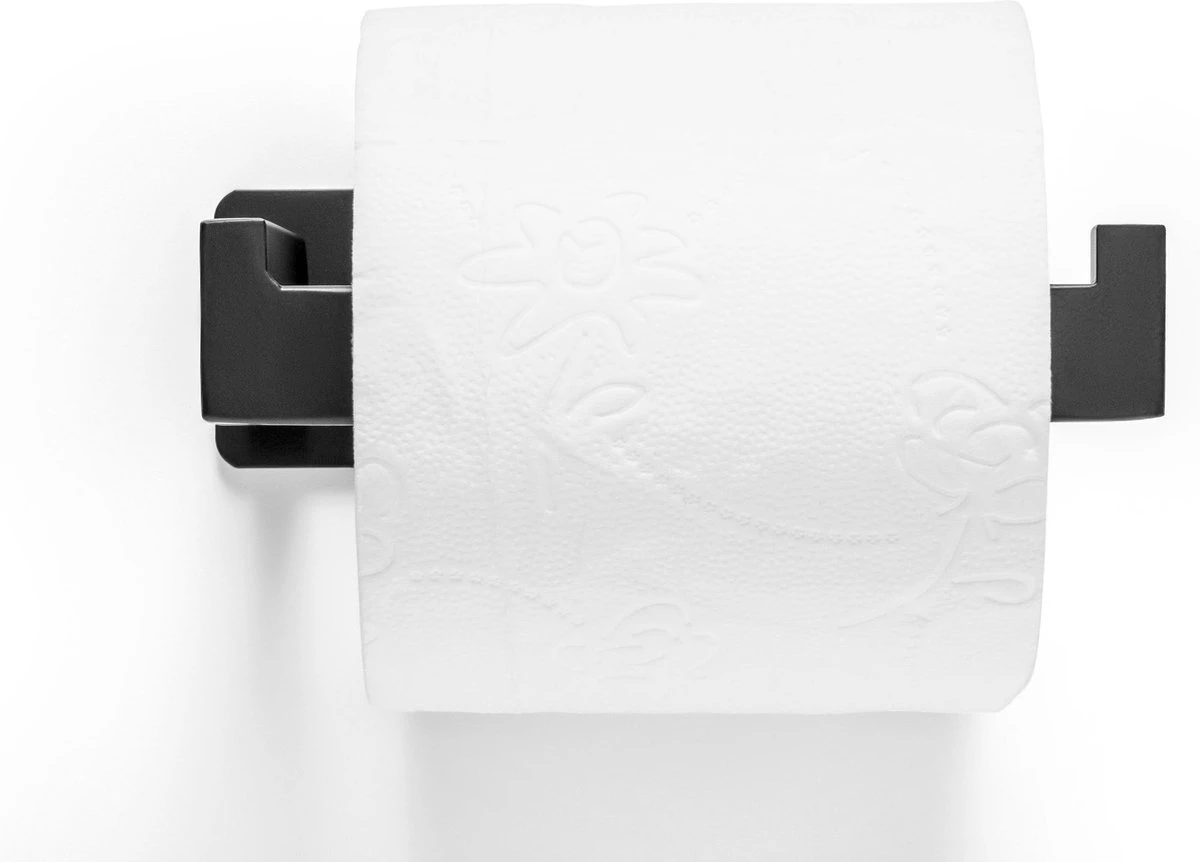Toiletrolhouder Zonder Boren - Zwart - WC Rolhouder Zelfklevend - Afbeelding 5