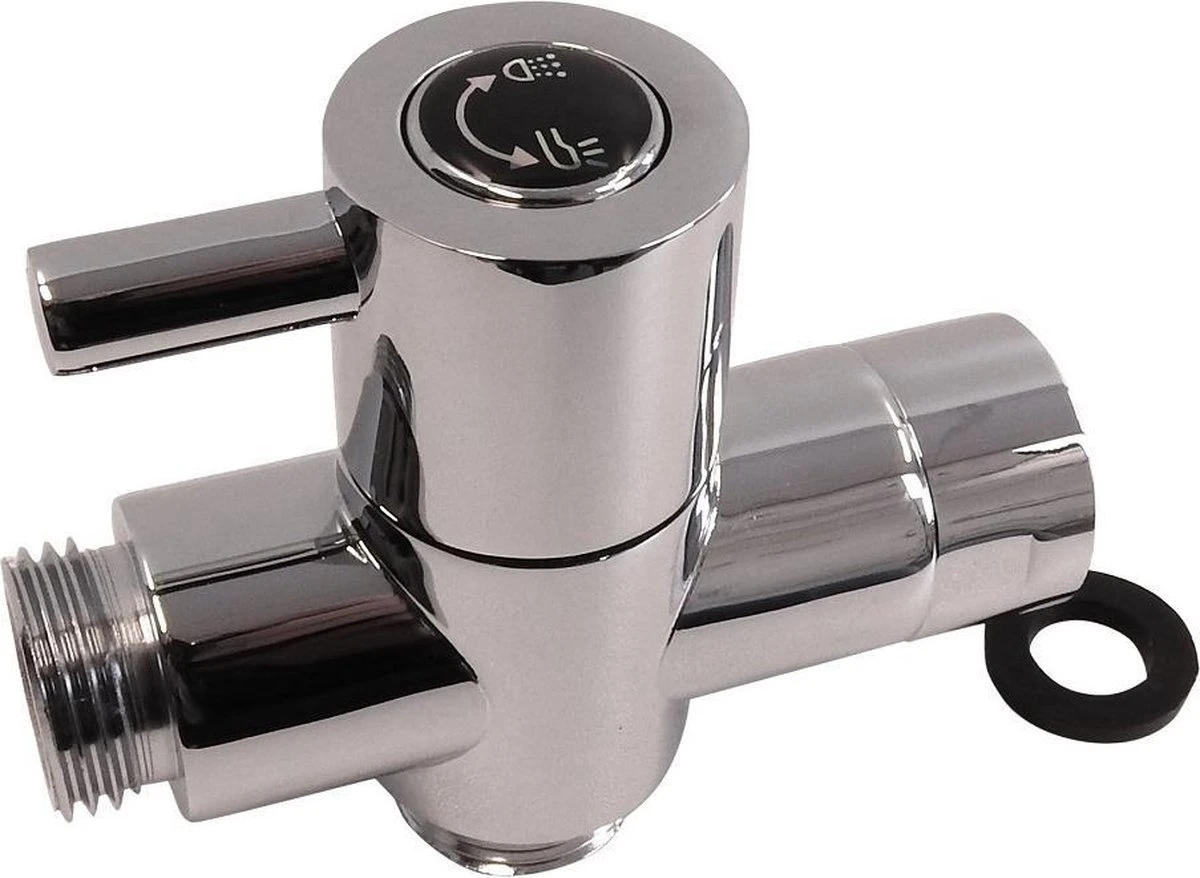 WillieJan Omstelkraan Douche – Verchroomd Messing - Aansluitmaat 3 X 1/2″