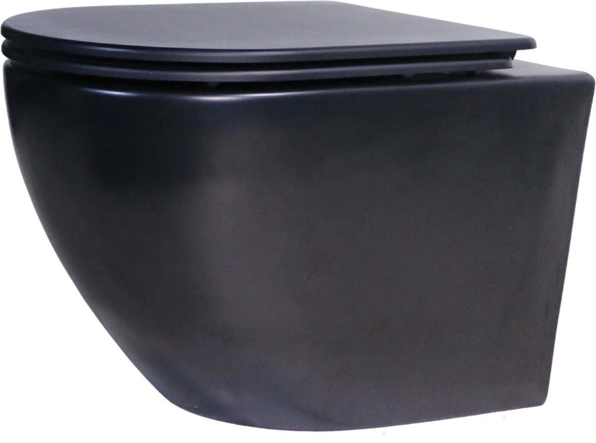 Delivo | Hangend Toilet | Mat Zwart | Softclose | Nano Coating & Rimless Functie - Afbeelding 2
