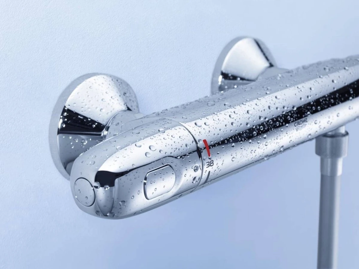 GROHE Grohtherm 1000 New Thermostatische Douchekraan - 15cm - Met Koppelingen - EcoJoy® - CoolTouch - Chroom - 34143003 - Afbeelding 18