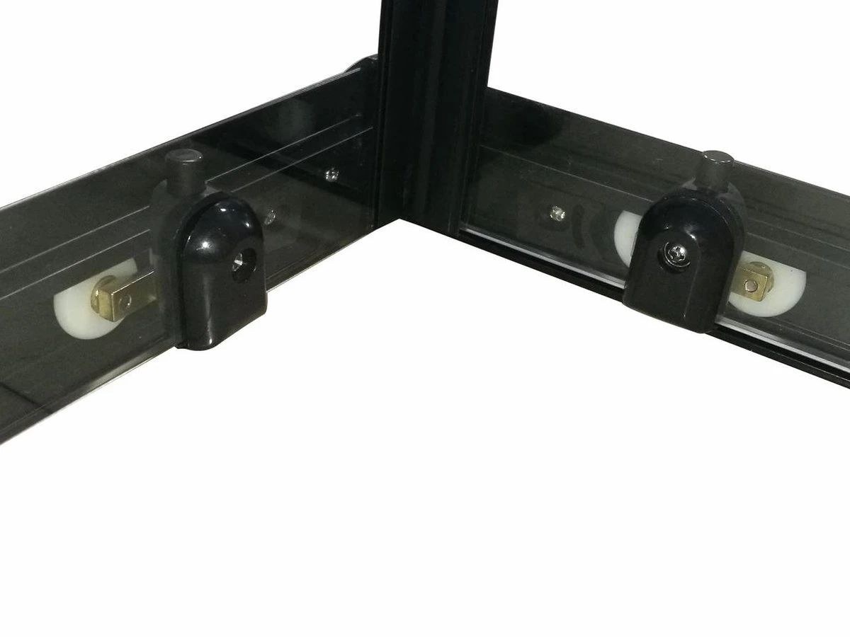 Merkloos Douchecabine Vierkant - 90x90x200cm 6 Mm - Nano Anti Kalk Veiligheidsglas - Zwart Aluminium Omlijsting - Afbeelding 15