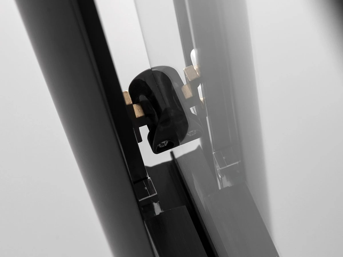 Merkloos Douchecabine Vierkant - 90x90x200cm 6 Mm - Nano Anti Kalk Veiligheidsglas - Zwart Aluminium Omlijsting - Afbeelding 8