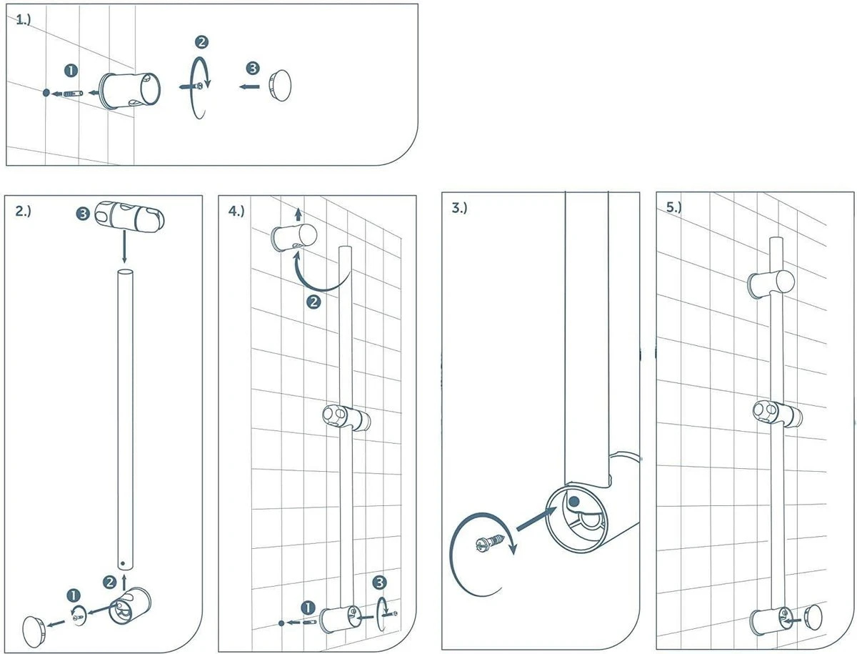 SCHÜTTE Raven Doucheset Met Handdouche - 70 Cm Glijstang - 3 Standen - Zwart Mat - Afbeelding 7