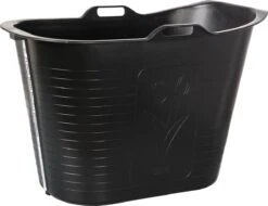 FlinQ Bath Bucket Premium Zwart - Zitbad 2022 - Met Temperatuurmeter - Upgrade Bath Bucket Voor Volwassenen En Kinderen - Zwart