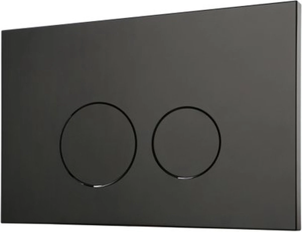 QeramiQ Push Bedieningspaneel Toilet - Frontbediening - Mat Zwart - Voor Geberit UP320/UP720 - Afbeelding 5