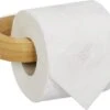 Relaxdays Toiletrolhouder Bamboe - Wc Rolhouder Zonder Boren - Closetrolhouder Muur Modern