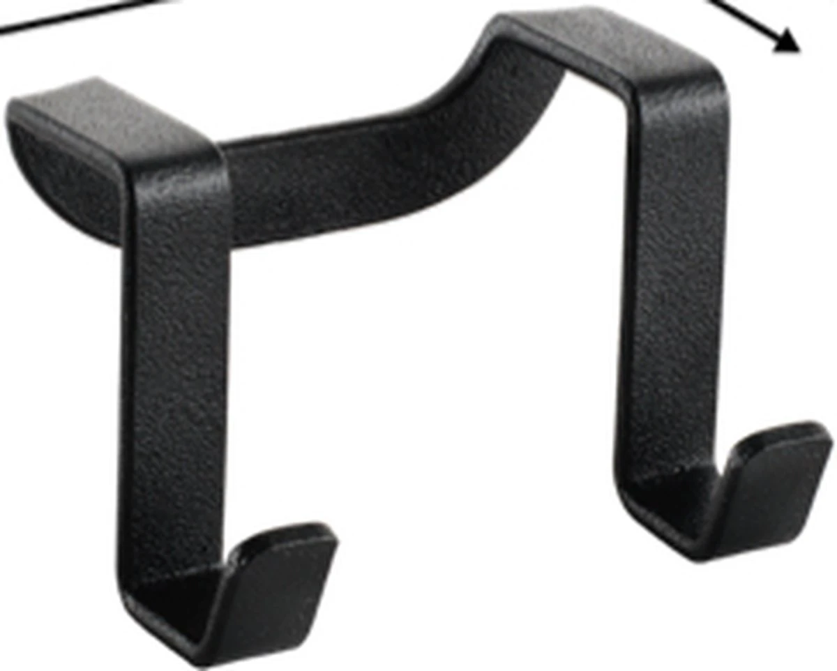 Tomado Metaltex - Dubbele Haak Galileo - Mat Zwart - 6x4cm - Afbeelding 2