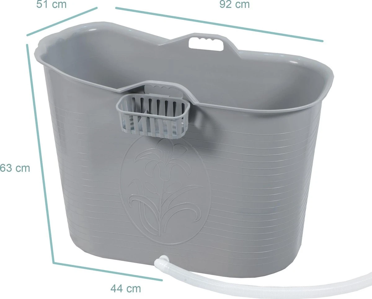 Zitbad Voor Volwassenen - Bath Bucket - Grijs - 200L - Afbeelding 10
