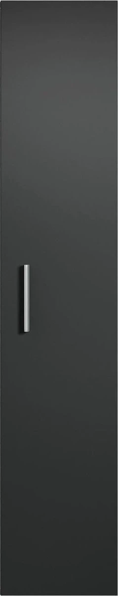 Badplaats Badkamerkast Pluto 30 X 30 X 150 Cm - Zwart - Hangende Kolomkast Met 1 Deur - Afbeelding 3