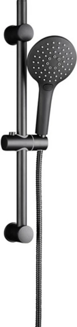 SCHÜTTE Raven Doucheset Met Handdouche - 70 Cm Glijstang - 3 Standen - Zwart Mat