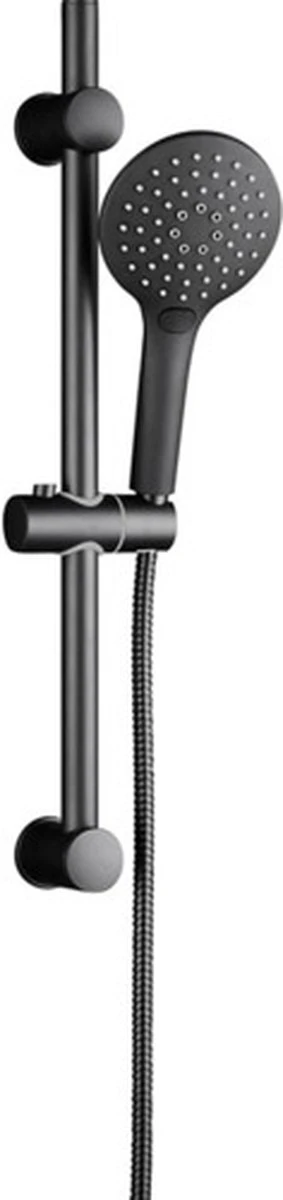 SCHÜTTE Raven Doucheset Met Handdouche - 70 Cm Glijstang - 3 Standen - Zwart Mat