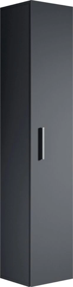 Badplaats Badkamerkast Pluto 30 X 30 X 150 Cm - Antraciet - Hangende Kolomkast Met 1 Deur