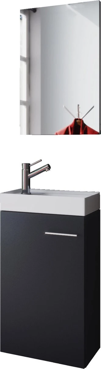 VCM 3-delige Badkamermeubelset Gastentoilet Gastentoilet Wastafel Kleine Smalle Garla 3-delige Badkamermeubelset Gastentoilet Gastentoilet Wastafel Kleine Smalle Garla