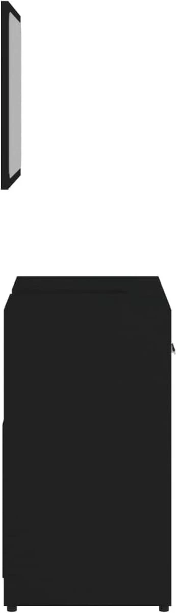 Decoways - Badkamermeubelset Spaanplaat Zwart - Afbeelding 9