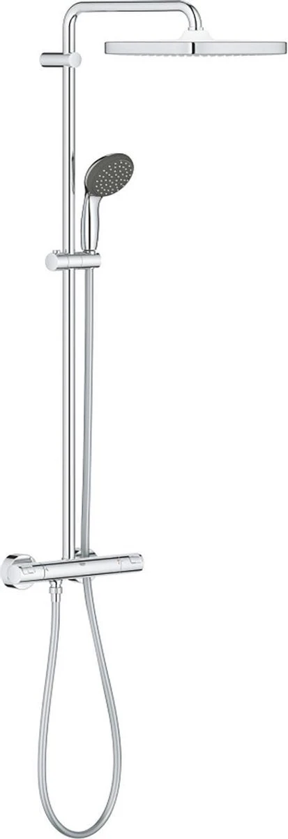 GROHE QuickFix Vitalio Start 250 Regendouche - □ 25 Cm - Vierkant - Met Thermostaatkraan - Chroom