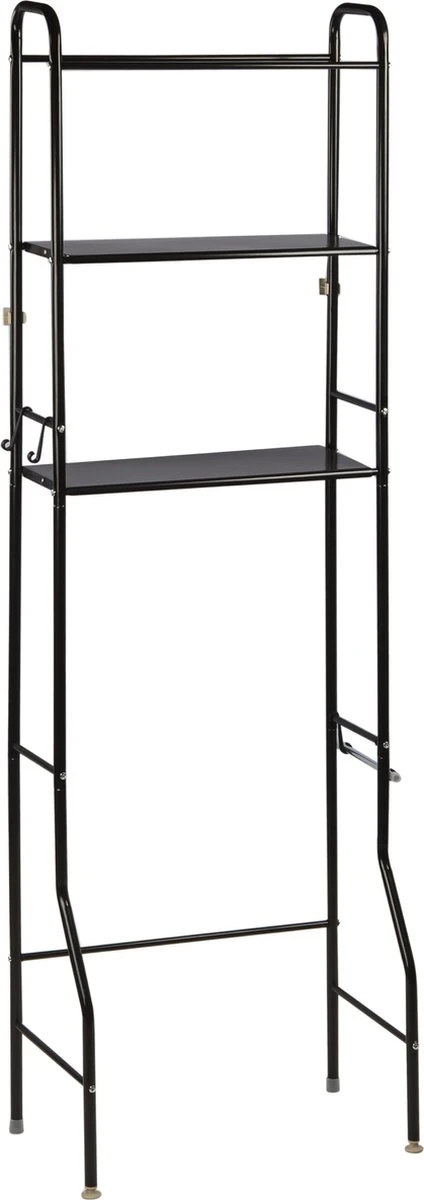 Alora Wc Opbergrek Tracy - Stellingkast Metaal - Opbergrek Metaal - Badkamerrek - Wc Kastje - Zwart - Afbeelding 6