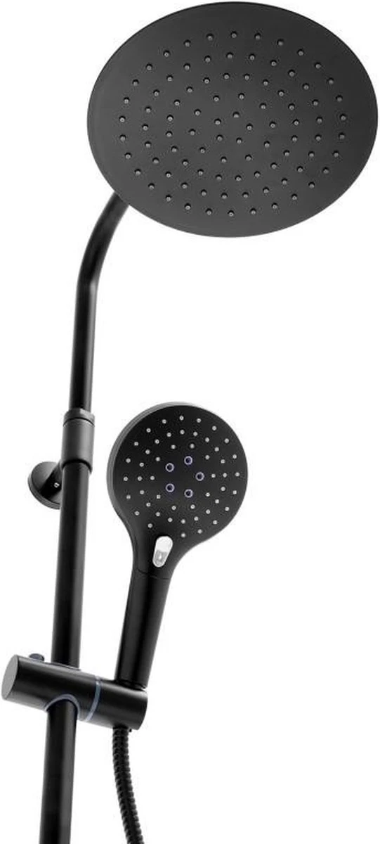 Doucheset - Met Douchemengkraan - En Regendouche - Zwart - Afbeelding 6
