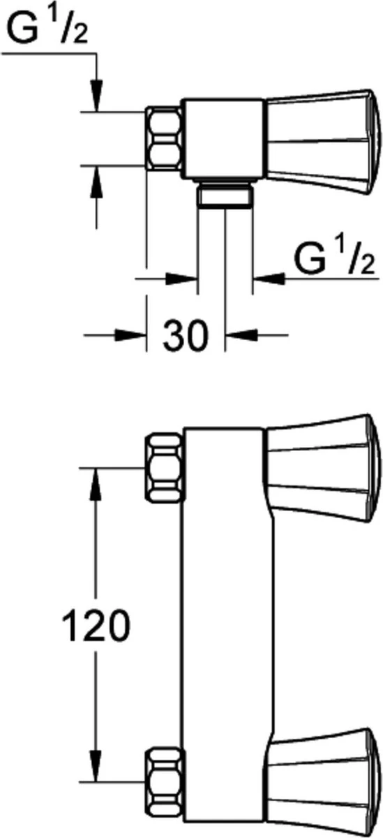 GROHE Costa L Douchekraan - Mengkraan - 12 Cm Hartafstand - Afbeelding 4