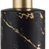 SIEPS Zeepdispenser - Zeeppompje Zwart & Goud - Vrijstaand 400 ML Zeephouder - Keramiek