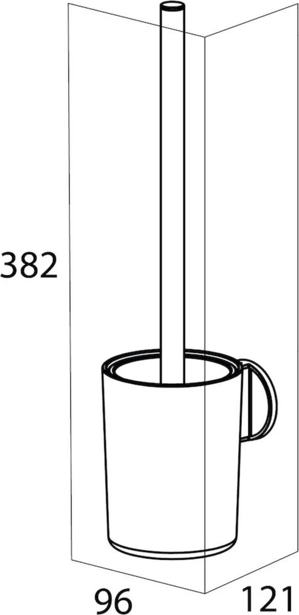 Tiger Tune - Toiletborstel Met Houder - Zwart Metaal Geborsteld / Zwart - Afbeelding 10