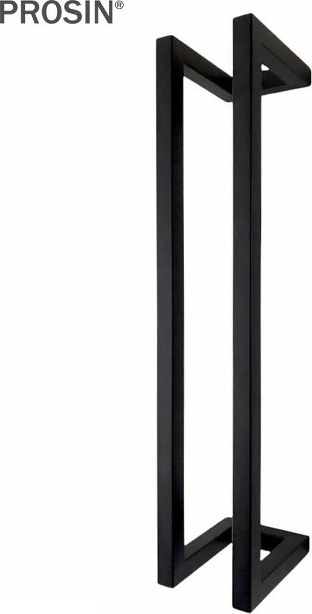 PROSIN® Luxe RVS Wc Rolhouder – Toiletrolhouder – Rollenhouder – Reserverolhouder Zwart – Handdoekrek - Handoekkenrek - Handdoekhouder - Opbergrek – Rek – Mat Zwart – Hangend – Zelfklevend - Modern - Afbeelding 4