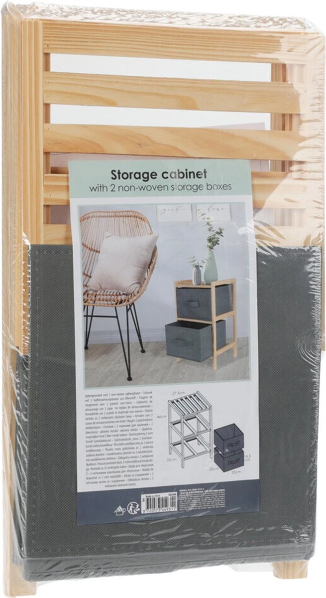 Bathroom Solutions Badkamerkastje/opbergkastje - 2-laags - 28 X 25 X 46 Cm - Afbeelding 3