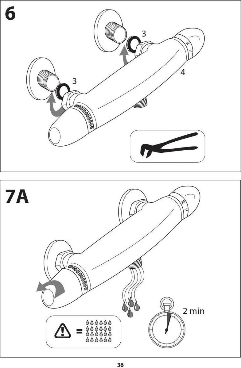 SCHÜTTE London Thermostatische Douchekraan - Hartafstand 150 Mm - Zwart Mat - Afbeelding 10