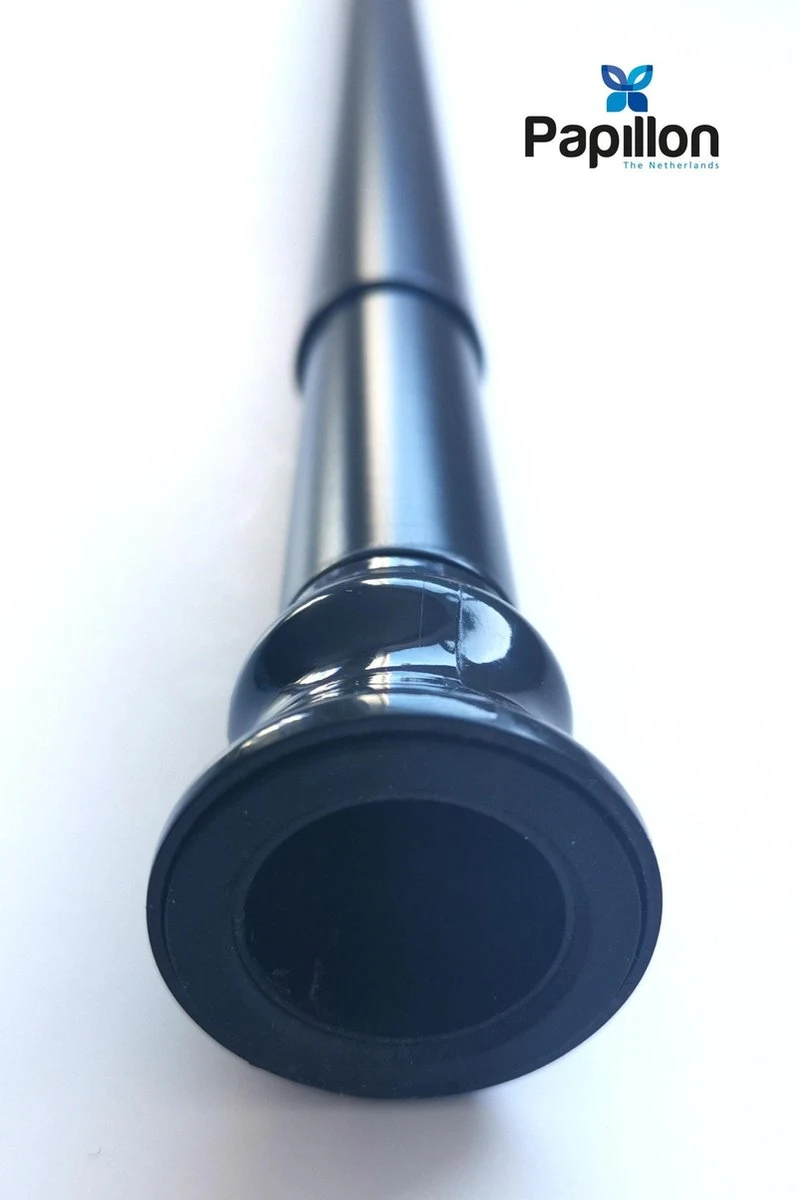 Merkloos Douchegordijnstang - 120-230 Uitschuifbaar - Zwart - Afbeelding 2