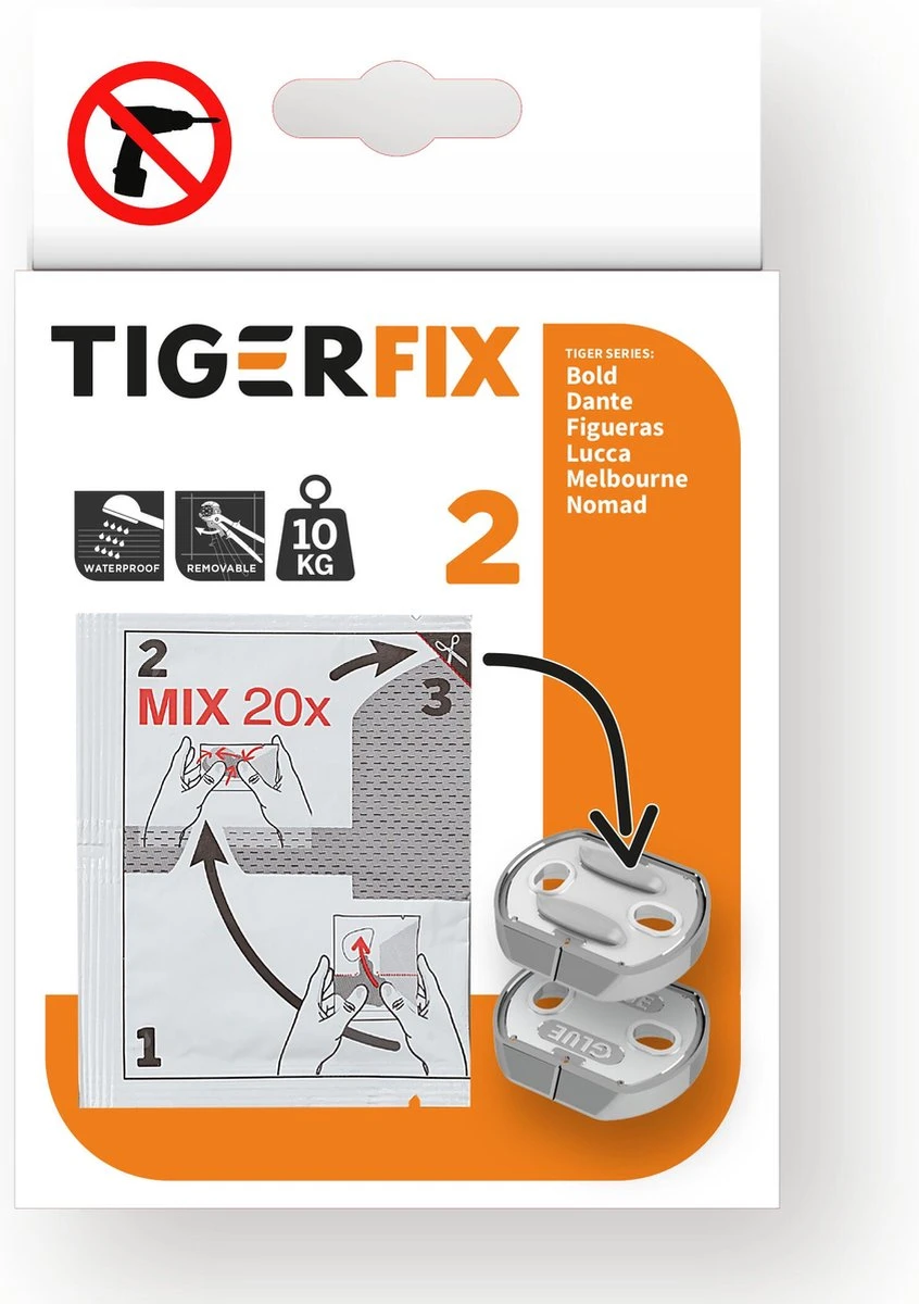 Tiger TigerFix Type 2 - Tiger Accessoires Monteren Zónder Boren