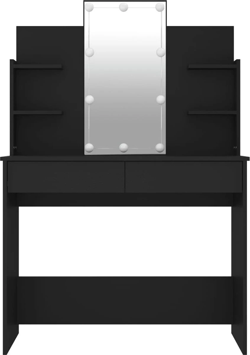 VidaXL Kaptafel Met LED-verlichting 96x40x142 Cm Zwart - Afbeelding 4