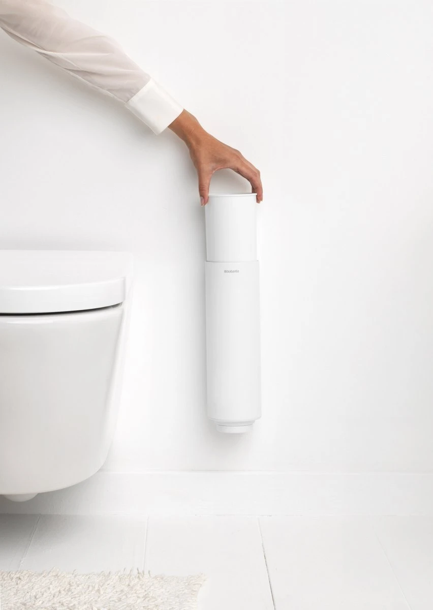 Brabantia MindSet WC Borstel Siliconen Met Houder - Mineral Fresh White - Afbeelding 5