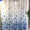 Douchegordijn - 180x200 Cm - Incl. Ringen - Waterdicht - Sneldrogend & Anti Schimmel - Wasbaar & Duurzaam - Polyester - Blue Petals