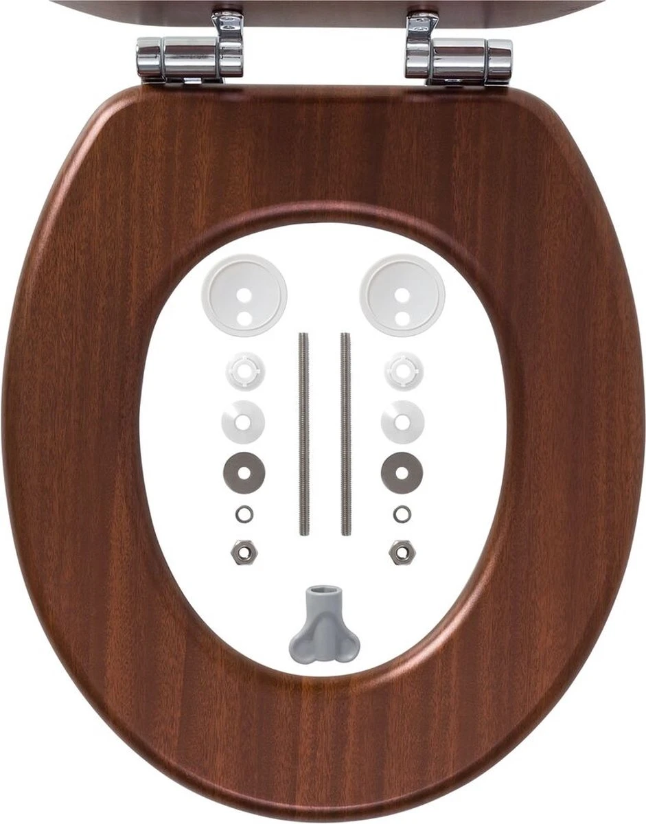 Tiger Douglas - Toiletbril - MDF - Walnoot - Afbeelding 11