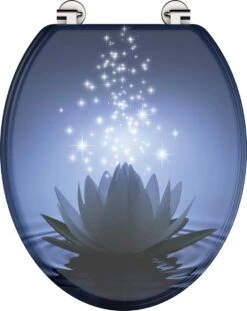 SCHÜTTE WC-Bril 80082 WATER LILY - MDF-Hout - RVS Scharnieren - Decor - 3-zijdige Print