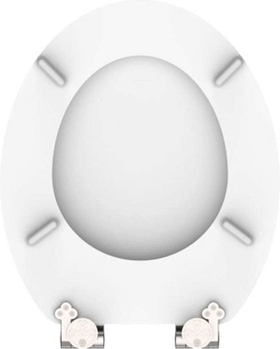 SCHÜTTE WC-Bril 84100 WHITE - MDF-Hout - Soft Close - Verchroomde Scharnieren - Gelakt - Wit - Afbeelding 8