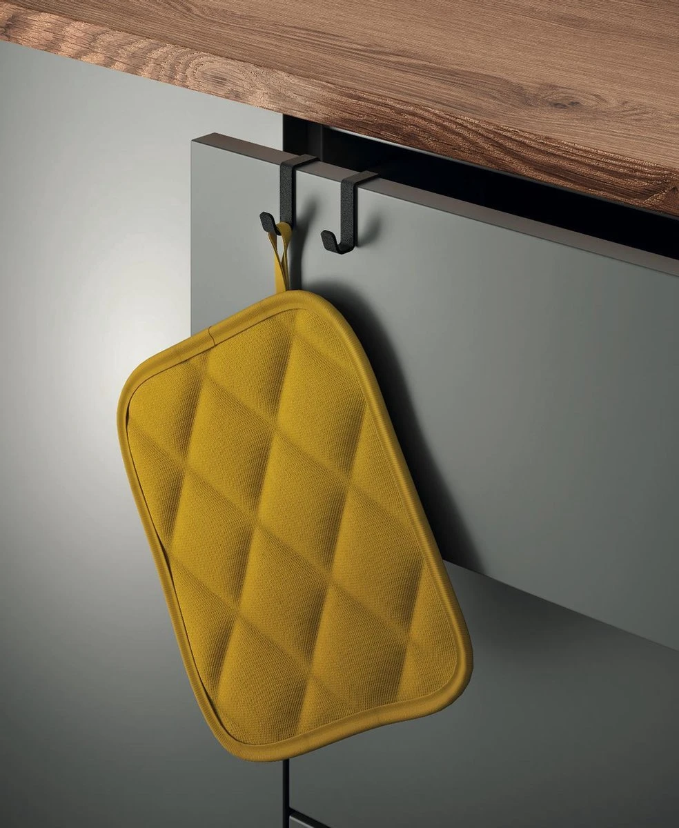 Tomado Metaltex - Dubbele Haak Galileo - Mat Zwart - 6x4cm - Afbeelding 3